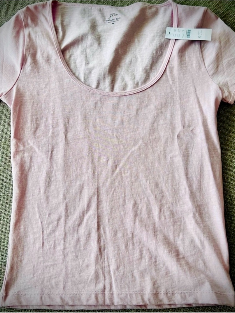 J. Crew Scoop Neck Short Sleeve Tee in Light Pink
